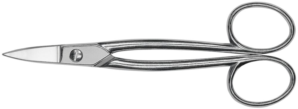 Ножницы ювелирные 180 мм, прямые лезвия, ручки с кольцами, Ni D74-1 ER-D74-1