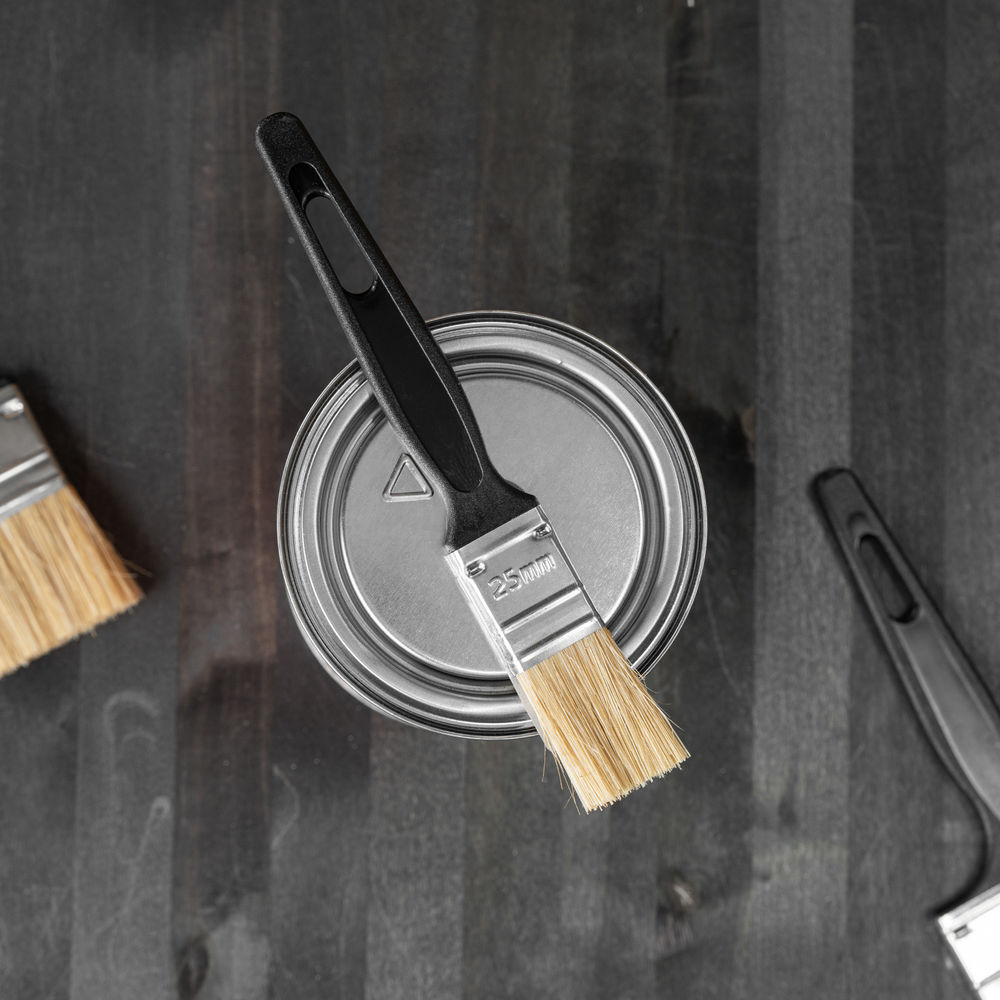 Кисть флейцевая Стандарт, 25 х 6 мм, натуральная щетина, пластиковая ручка Сибртех (82502)