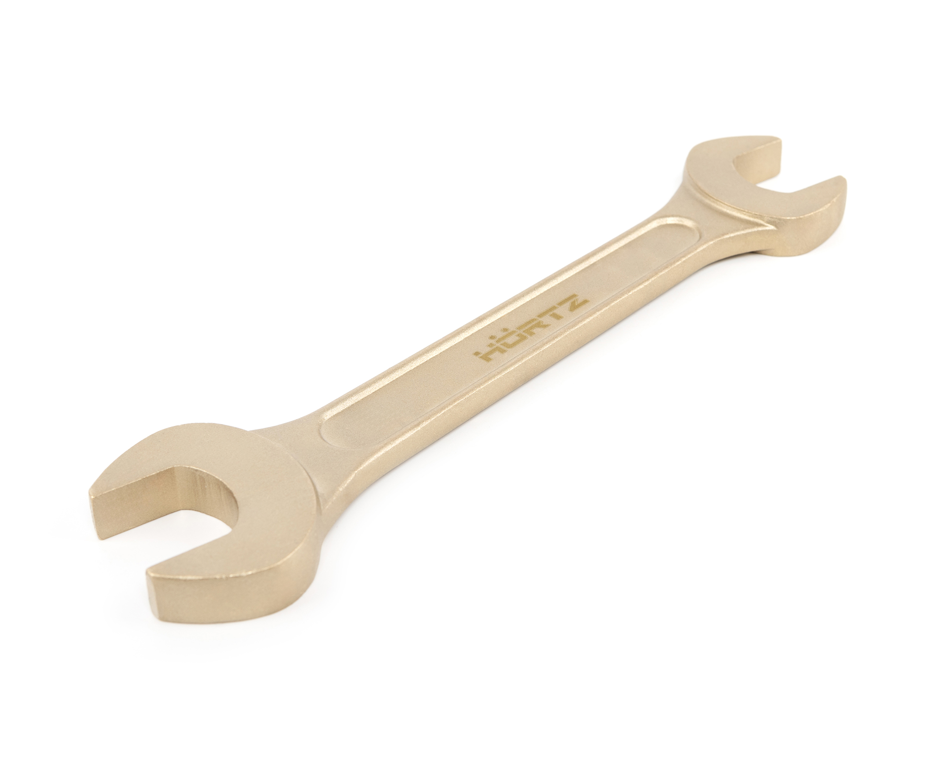 Ключ гаечный рожковый двусторонний 23х26 искробезопасный сплав AlCu 146-2326, HORTZ