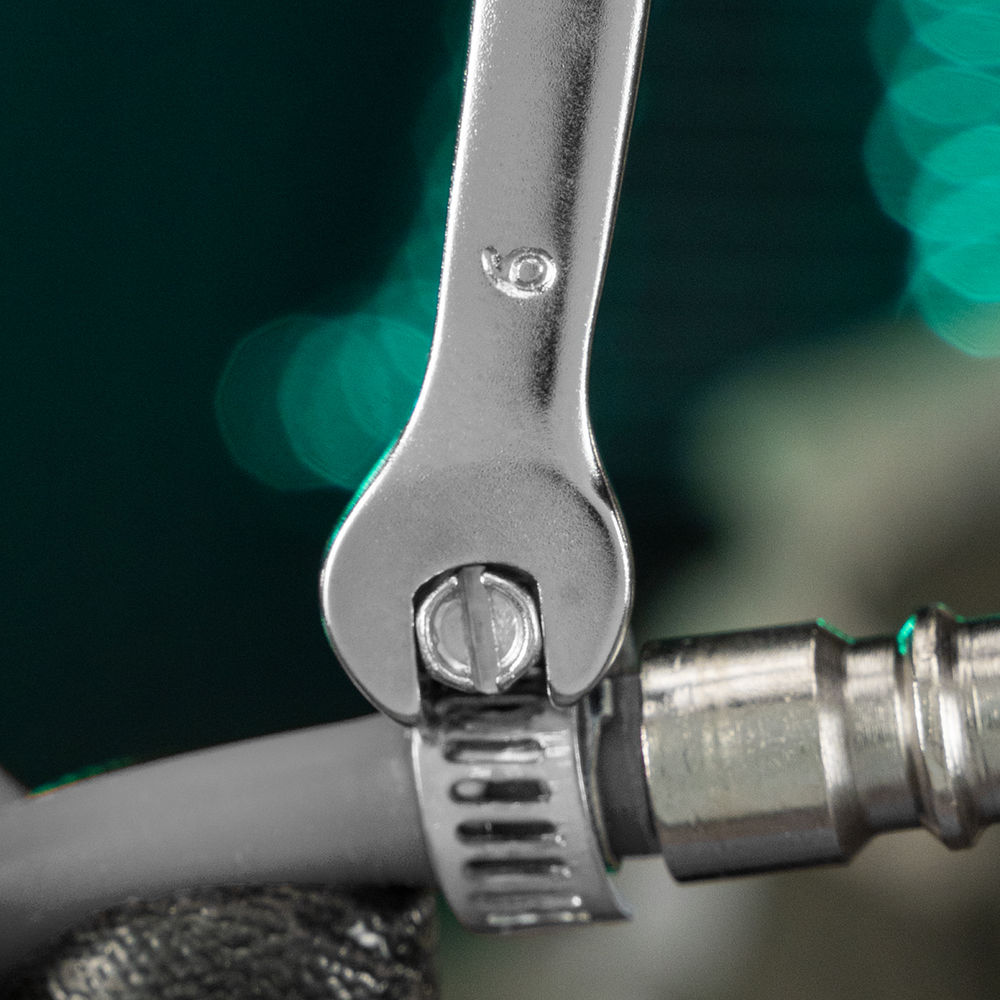 Ключ комбинированный, 6 мм, CrV, матовый хром Stels