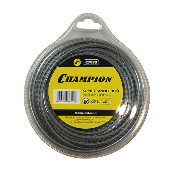 Корд трим.CHAMPION Platin Saw 3.5мм*17м (зубчатый) (C7070)