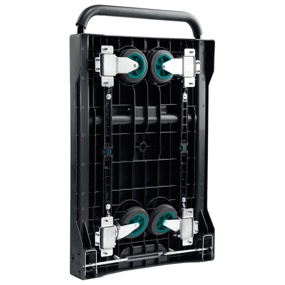 Платформенная тележка до 150 кг, платформа 68.0 х 49.5 см, складная рукоятка, складные колеса d 10 см, вес – 9.3 кг KRAFTOOL 38780-150