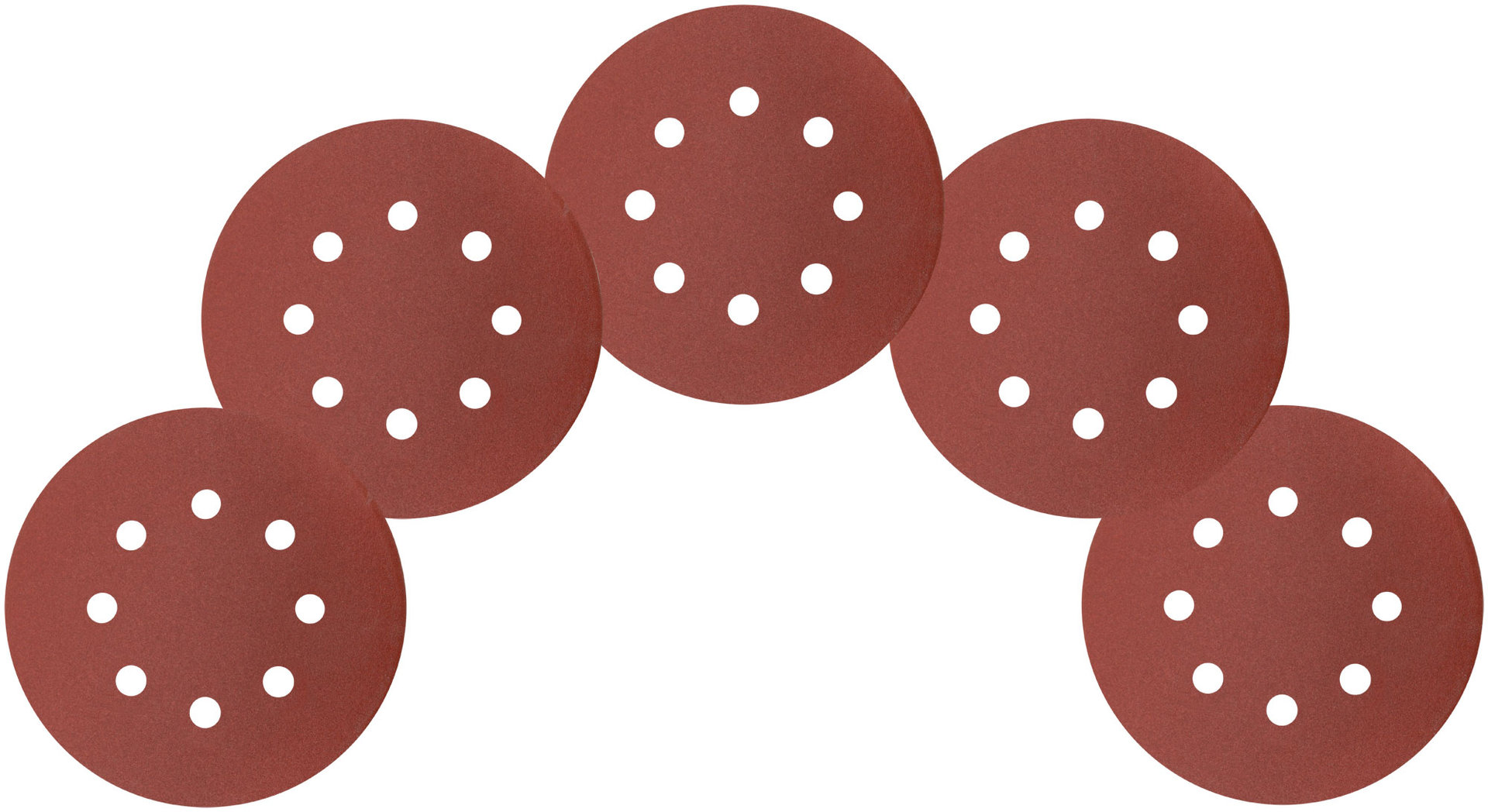Круги шлифовальные с отверстиями (липучка), алюминий-оксидные, 125 мм, 5 шт. Р 240 (39789)