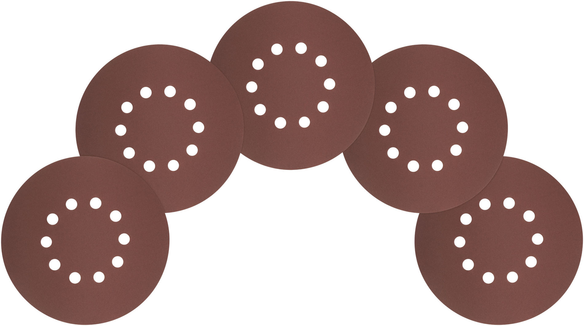 Круги шлифовальные с отверстиями (липучка), алюминий-оксидные, 225 мм, 5 шт. Р 240 (39899)