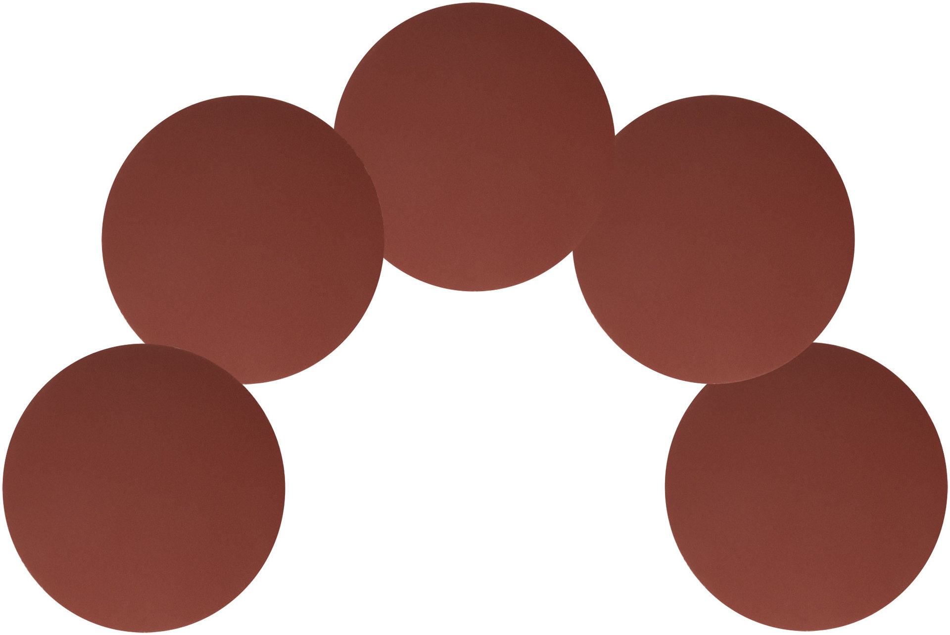 Круги шлифовальные сплошные (липучка), алюминий-оксидные, 125 мм, 5 шт. Р 600 (39673)