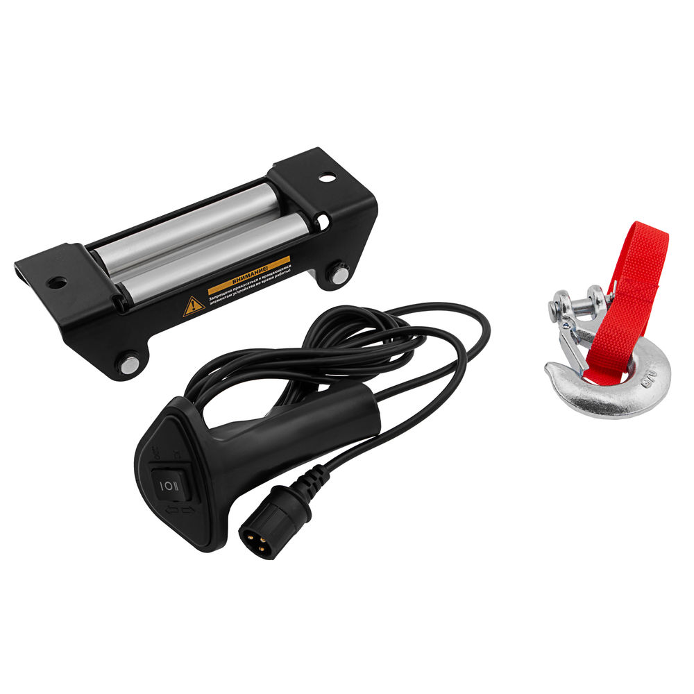 Лебедка автомобильная электрическая LB-2200, 2.2 т, 3.3 кВт, 12 В Denzel (52022)