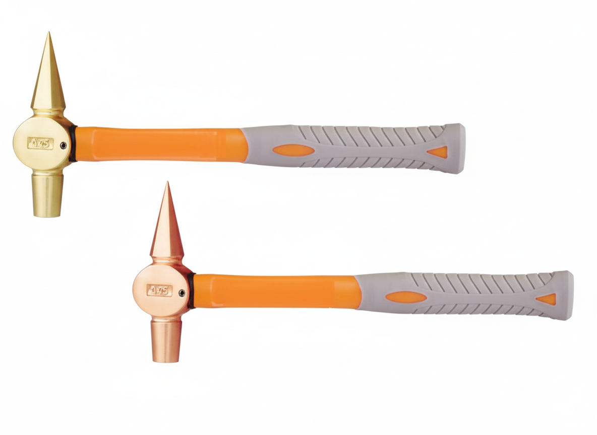 Молоток диагностический 250 гр AlCu рукоятка фиберглас искробезопасная 192-1004, HORTZ