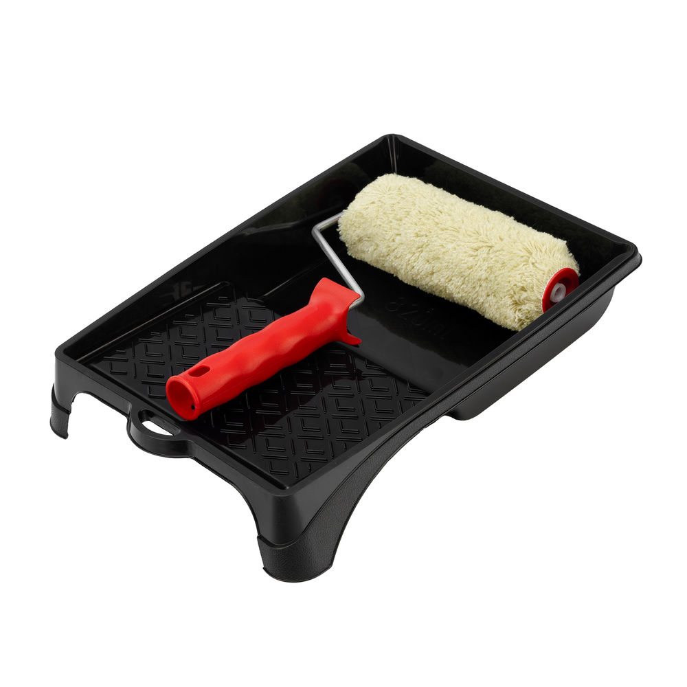 Набор, валик для фасадных работ синтетический, 180 мм, ворс 18 мм, D 36 мм, РАС, кювета 260 х 320 мм Matrix (84406)