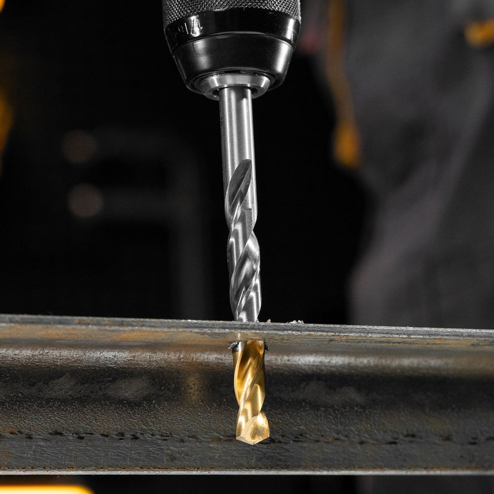 Набор сверл по металлу, 1-10 мм, Р6М5-TiN, Golden Tip, 19 шт Denzel (723003)