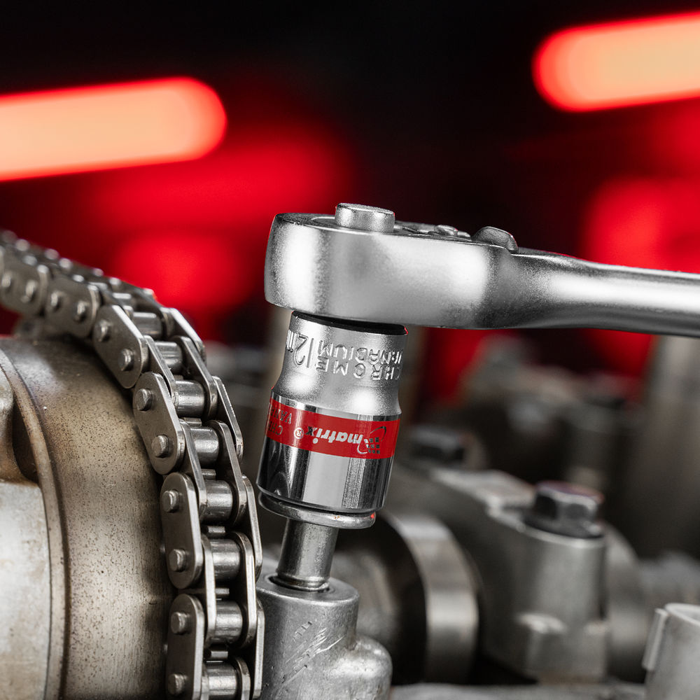 Набор торцевых головок 1/4, 6 гранные, CrV, 4-13мм, 10 штук Matrix