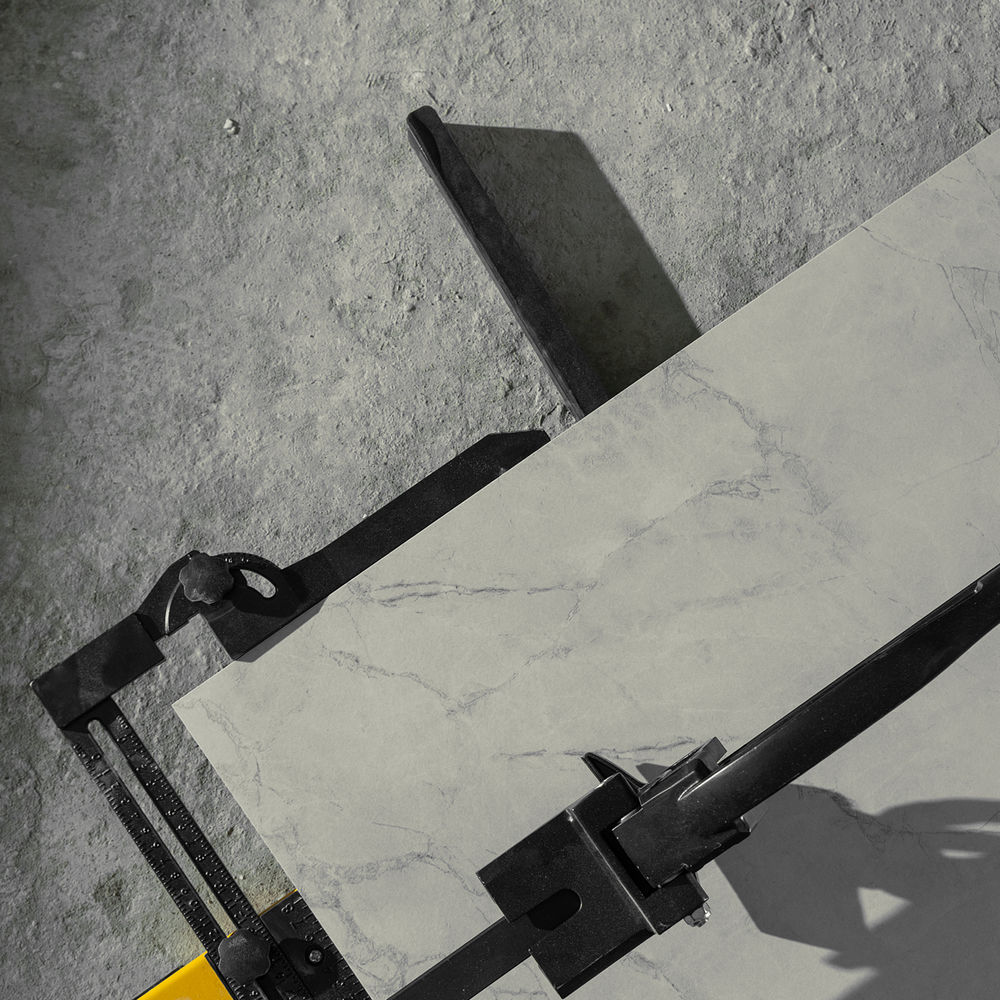 Плиткорез рельсовый 1000х16мм, каретка на подш., стальная станина, усил. рукоятка-пенал Denzel (877018)