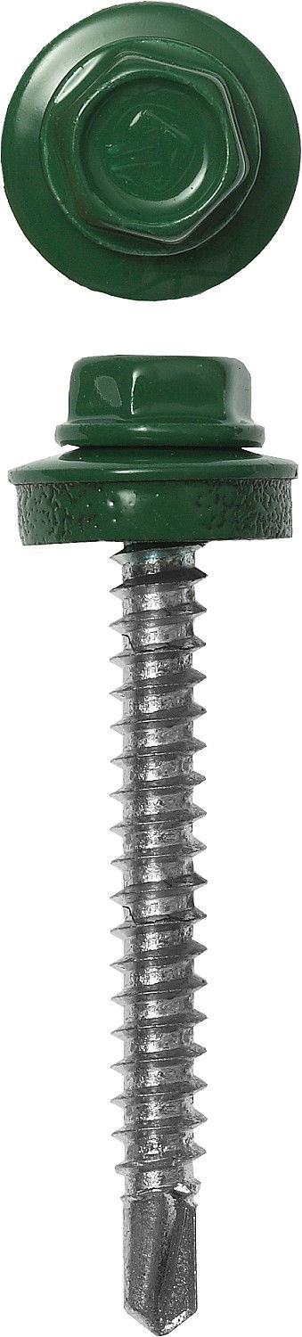 Саморез кровельный 80 х 4.8 мм, RAL 6002 зелёный лист, 140 шт СКД ЗУБР 4-300315-48-080-6002