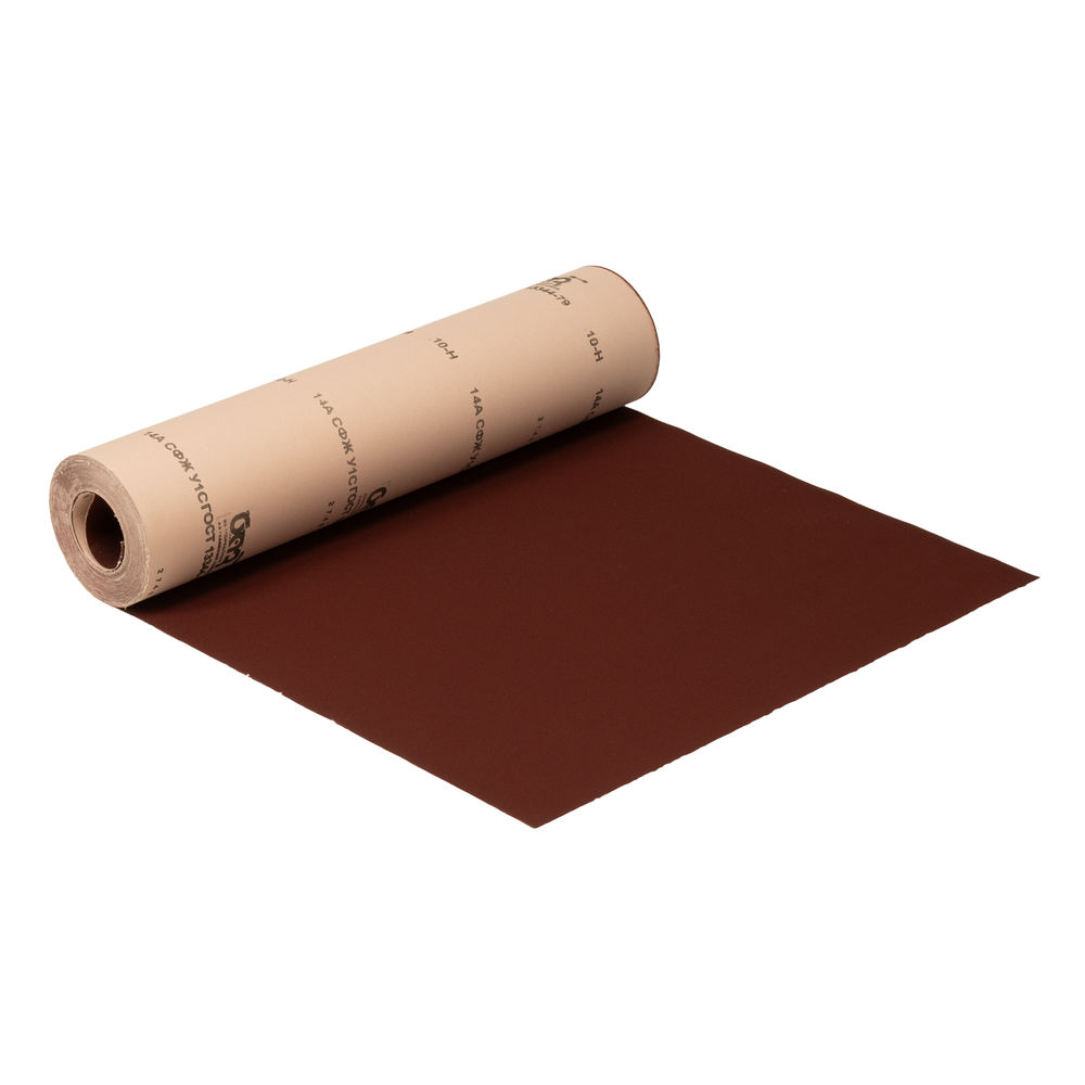 Шкурка на тканевой основе, зернистость № 10, 800 мм х 30 м, БАЗ (75221)