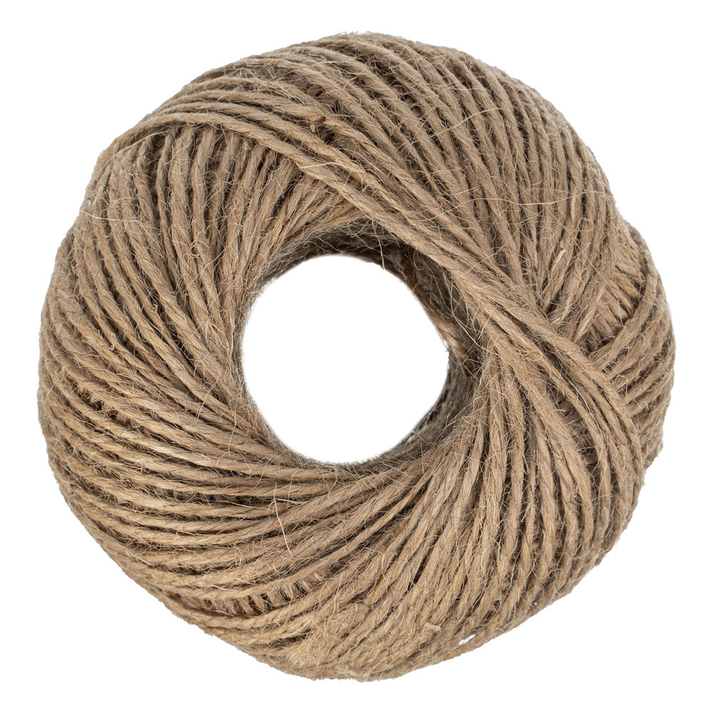 Шпагат джутовый, 1 мм, L 140 м, 2-ниточный, Сибртех (93875)