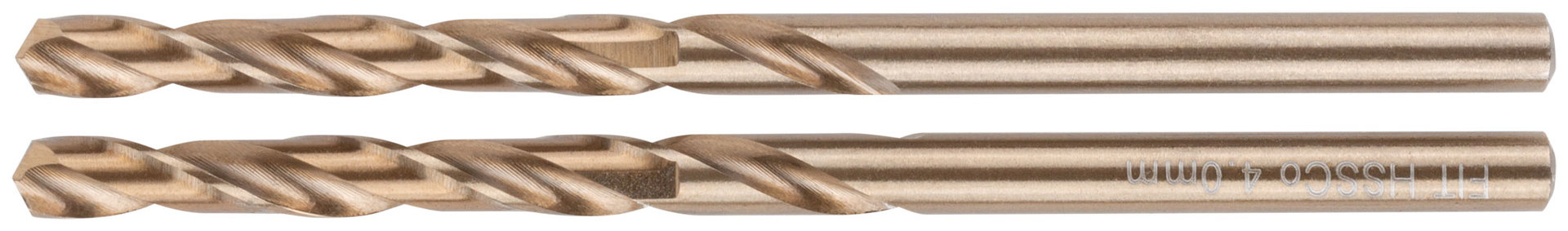 Сверла по металлу HSS с добавкой кобальта 5% Профи в блистере 4,0 мм ( 2 шт.) (34440)