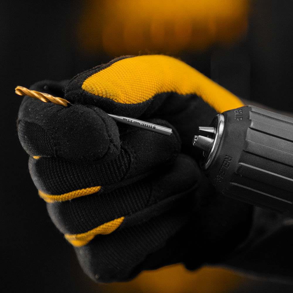 Сверло спиральное по металлу 3,5 x 70мм, Р6М5, Golden Tip, многогранная заточка, 2шт. Denzel (718270)