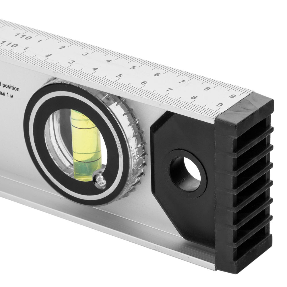 Уровень алюминиевый Рельс, 1200 мм, 3 глазка (1 поворотный) Matrix (34032)