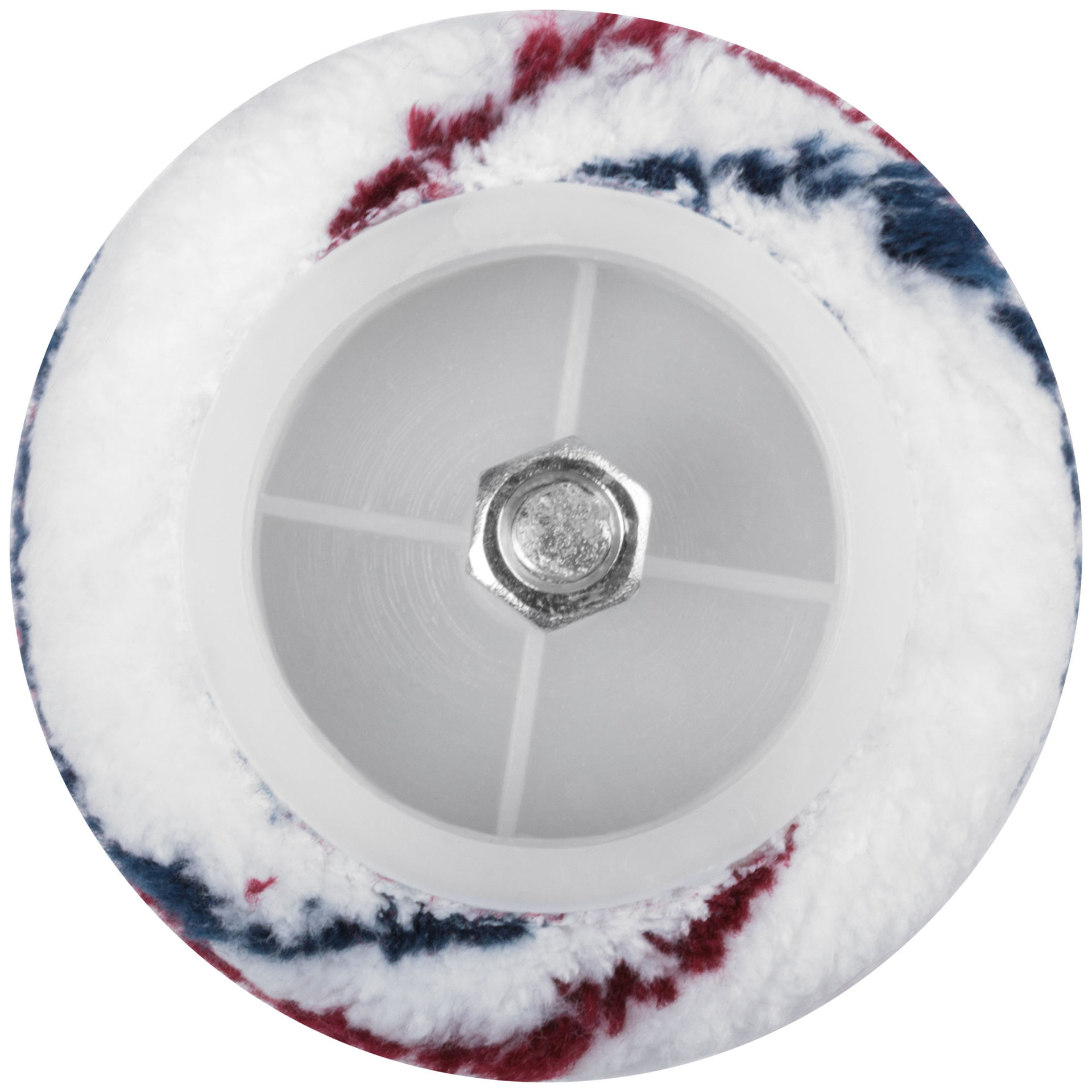 Валик микроволокно, белый с красной и синей полосками, диам. 40/63 мм; ворс 12 мм, 230 мм (01844)