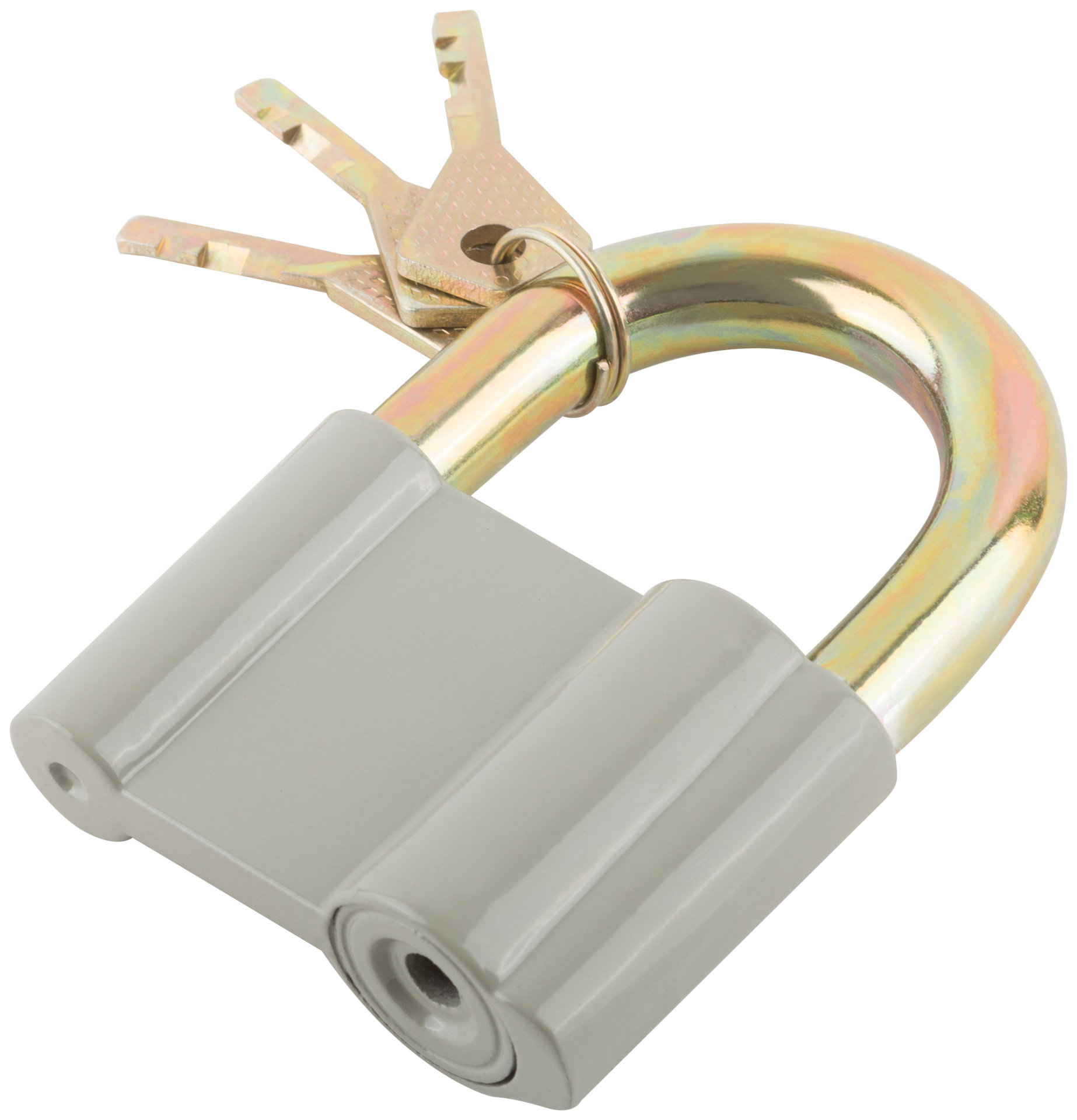 Замок навесной, корпус из алюминиевого сплава 72х48 мм, стальная дужка 13 мм (67017)