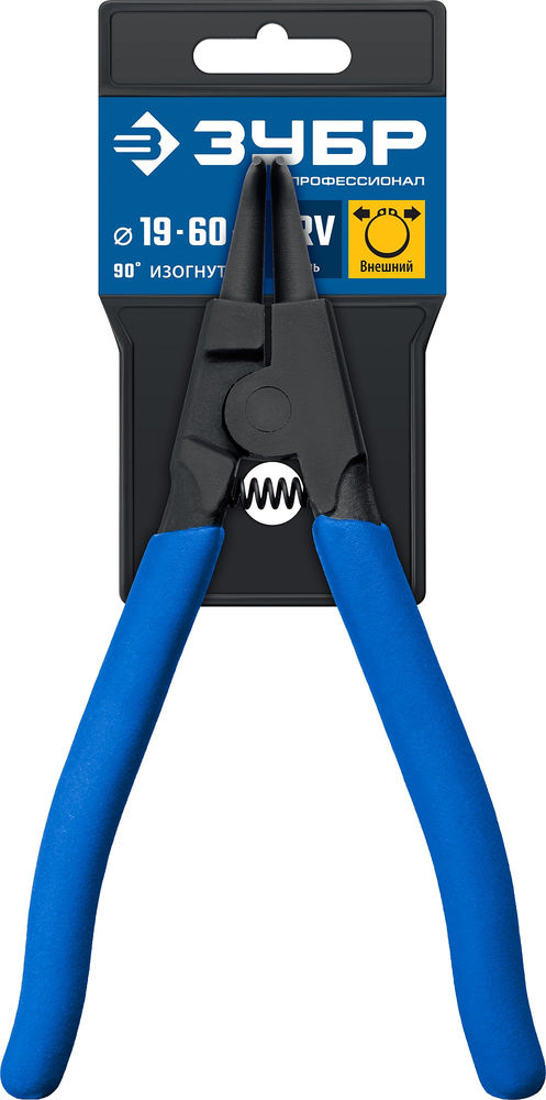 Съемник стопорных колец внешний 170 мм изогнутые губки Профессионал ЗУБР 22821-4