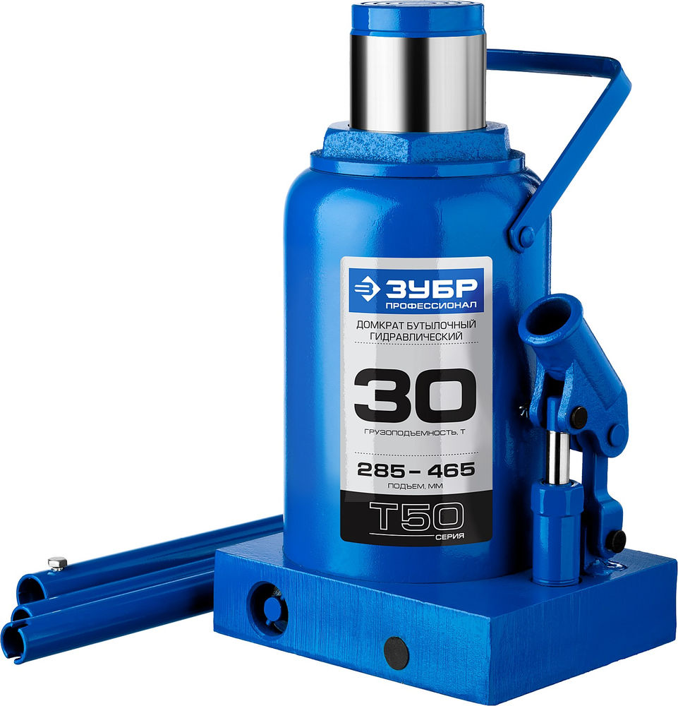 Домкрат гидравлический бутылочный 30 т 285-465 мм Профессионал ЗУБР 43060-30