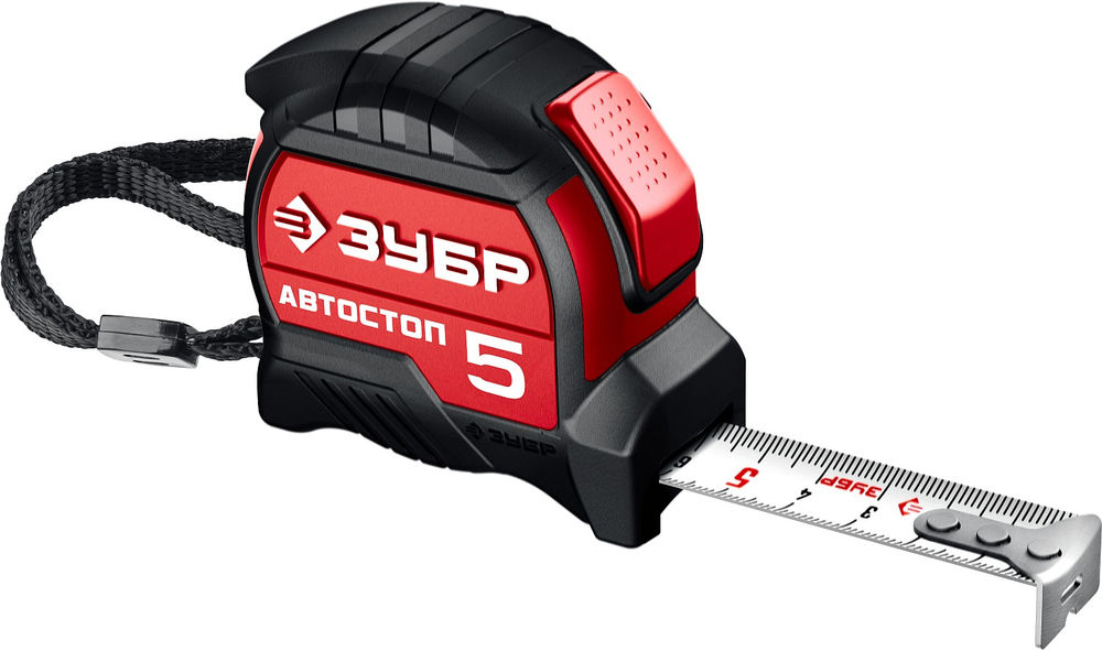 Рулетка 5 м х 19 мм с автостопом ЗУБР Автостоп 34052-05-19