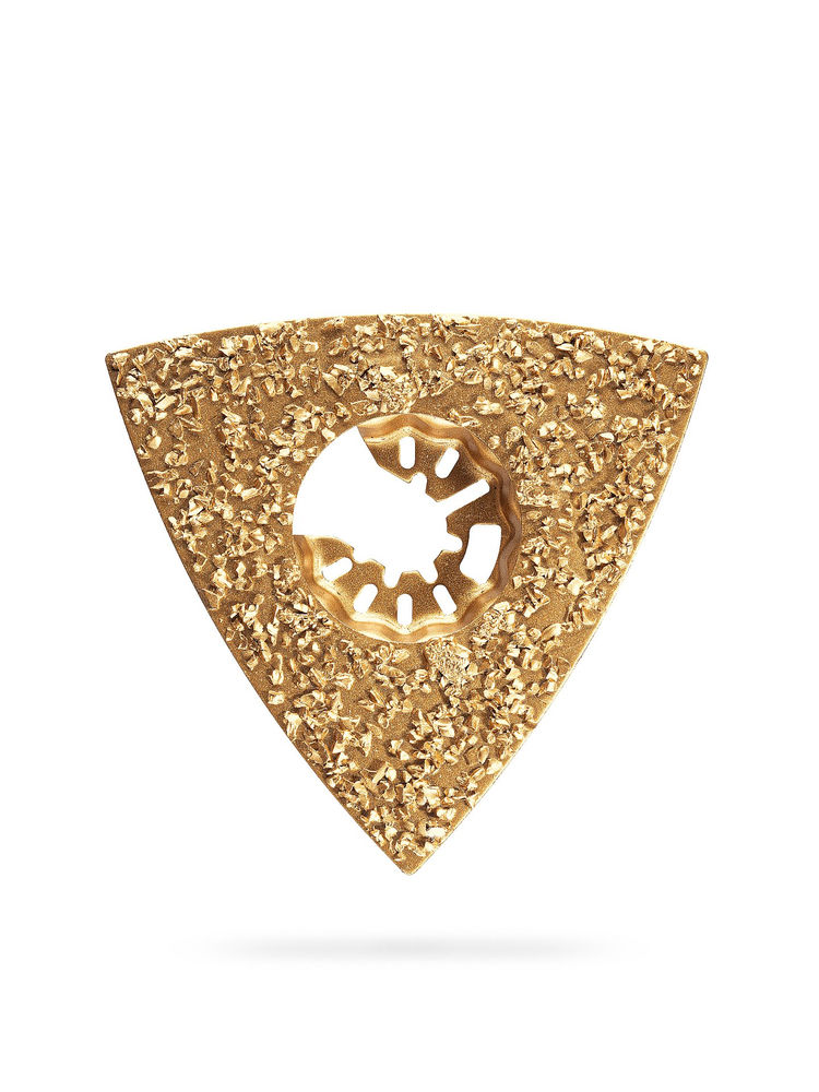 Полотно треугольное зачистное CARBIDE ВК8 Р20 80 мм с твердосплавной крошкой: клей, краска, раствор, кирпич, пенобетон ЗУБР StarQuick 15583-P20