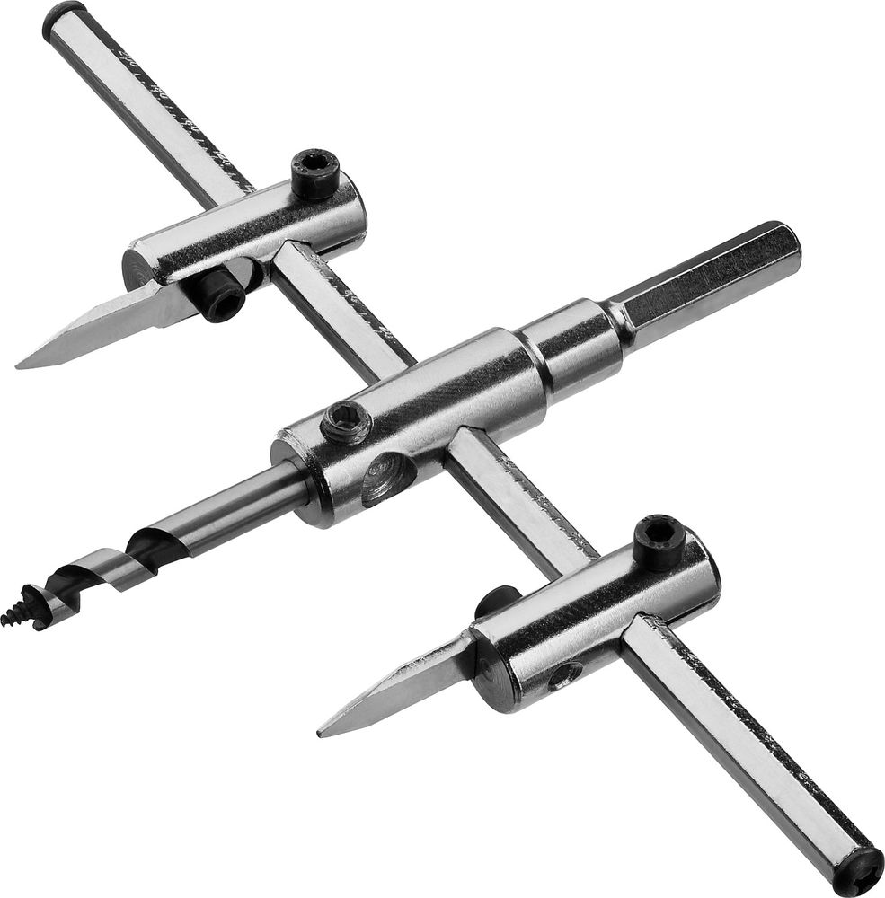 Сверло регулируемое по дереву d 40-200 мм глубина реза 30 мм ЗУБР 29440-200