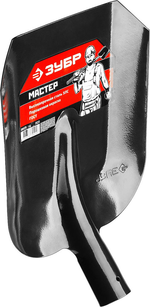 Совковая лопата 360 х 230 мм полотно 1.6 мм закалено без черенка тип ЛСП ЗУБР Мастер 39426