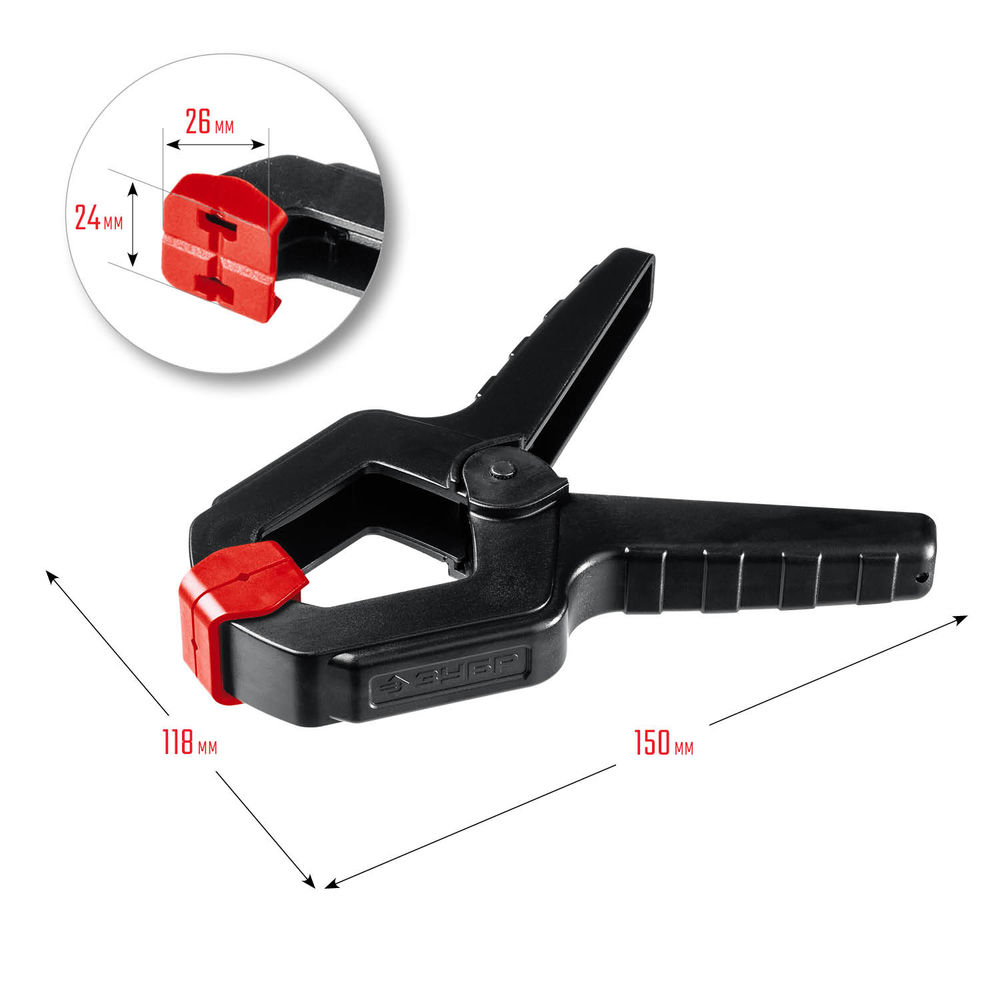 Пружинный зажим МЗ-80, 75 х 75 мм ЗУБР 32247-8