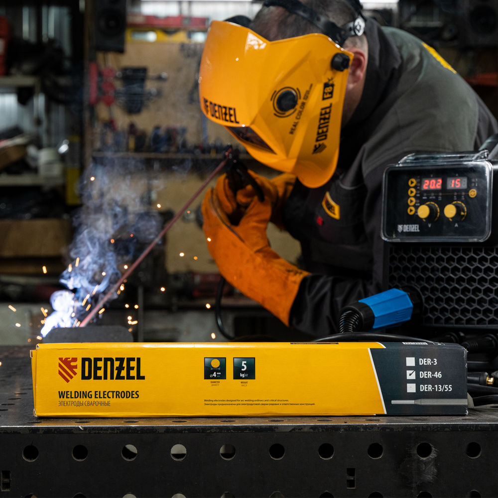 Электроды DER-46, диам. 4 мм, 5 кг, рутиловое покрытие Denzel (97517)