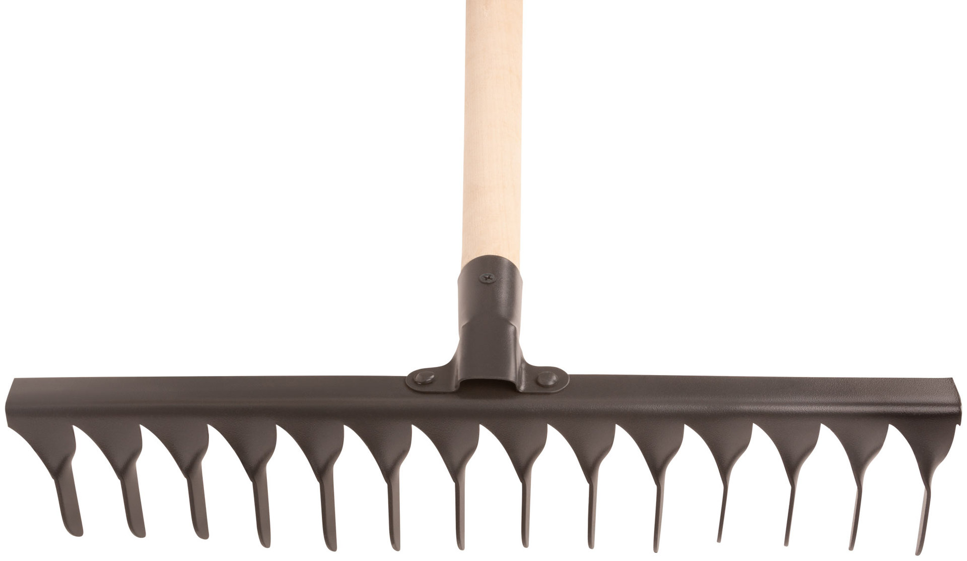 Грабли, витой зуб, 14 зубьев, с деревянным черенком (76965)