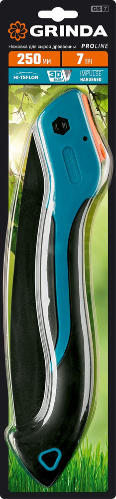 Ножовка GS-7, 250 мм, для быстрого реза сырой древесины GRINDA 151881