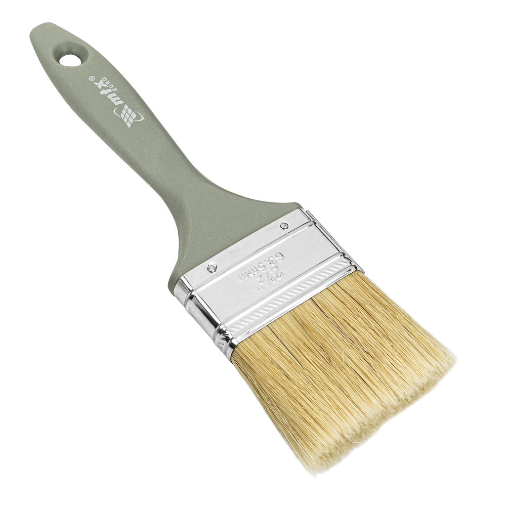 Кисть плоская Евро 2.5, натуральная щетина, пластмассовая ручка MTX (83064)