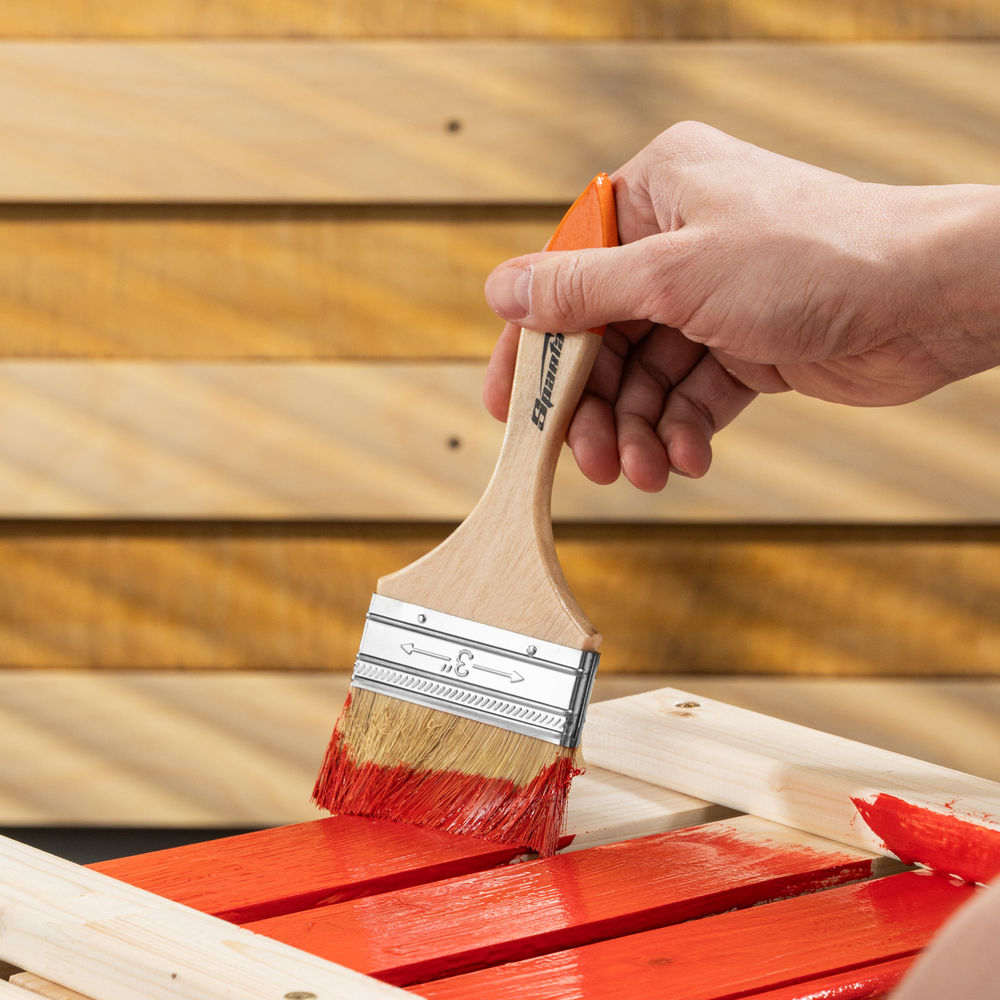 Кисть плоская Slimline 3 (75 мм) натуральная щетина, деревянная ручка Sparta (824405)