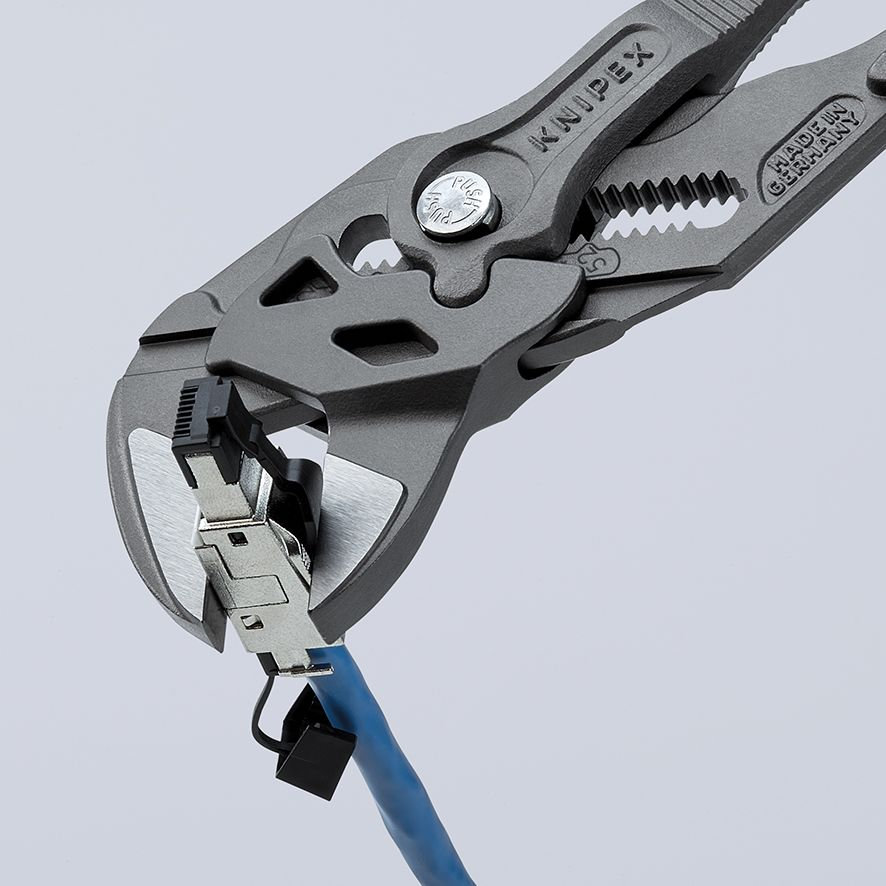 Клещи переставные-гаечный ключ, зев 52 мм, длина 250 мм, фосфатированные, 2-комп ручки, SB (KN-8602250SB)