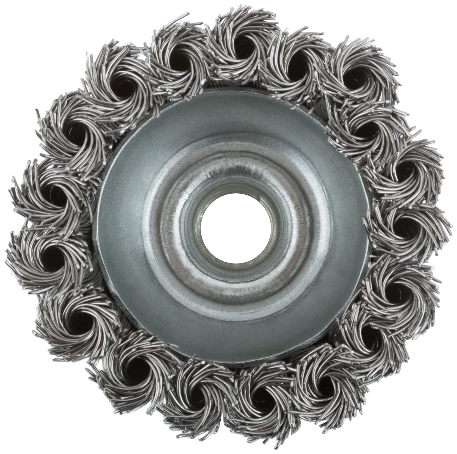 Корщетка, тип чашка, гайка М14, стальная витая проволока 75 мм (38952М)