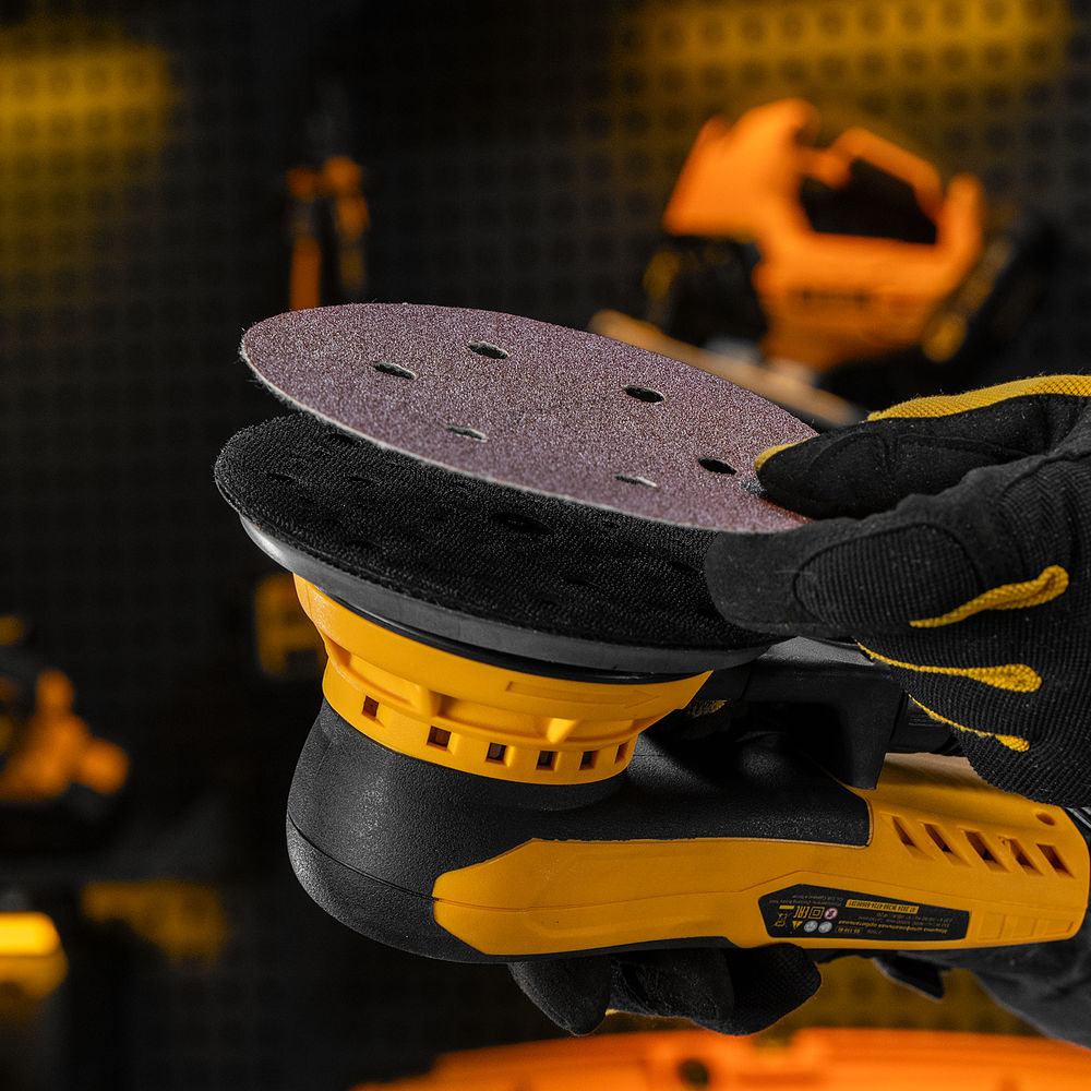 Машина шлифовальная орбитальная бесщет OS-150-BL, 350 Вт, 4000-10000 об/мин Denzel (27606)