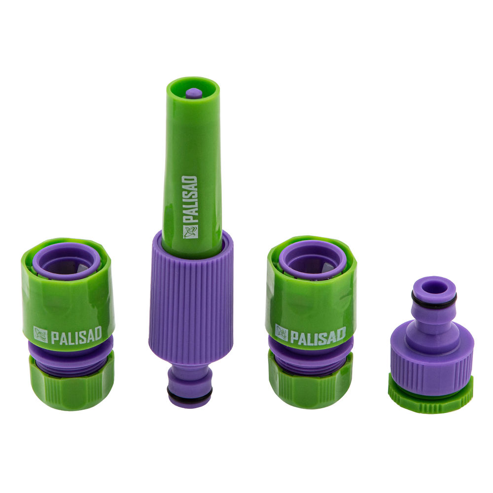 Набор для подключения шланга 1/2, распылитель, 3 адаптера к распылителю Palisad (65176)