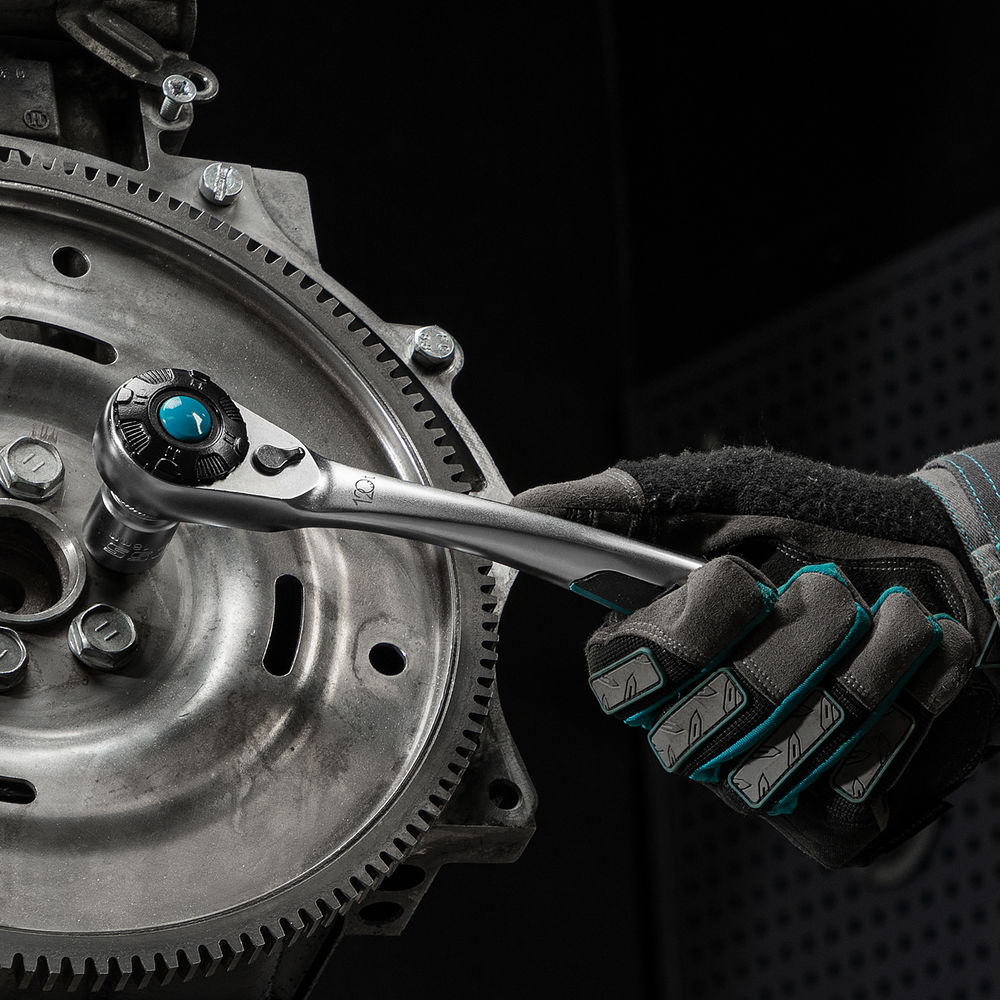 Набор торцевых головок, трещотка 120 зубьев, 1/2, CrV, 36 предметов Gross