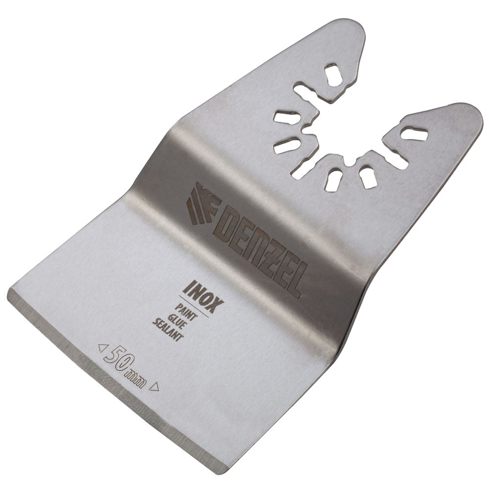 Насадка для МФИ шабер полукруг, Inox, для снятия краски и др., ширина 50 мм, длина общая 74 мм, ступенчатый Denzel (782317)