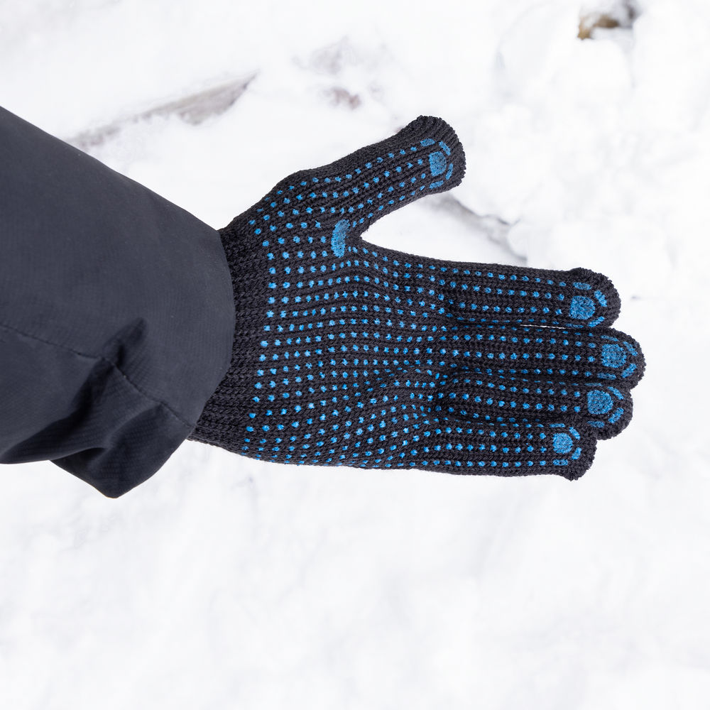 Перчатки трикотажные, акрил, с ПВХ точкой, 7 класс Сибртех (67701)