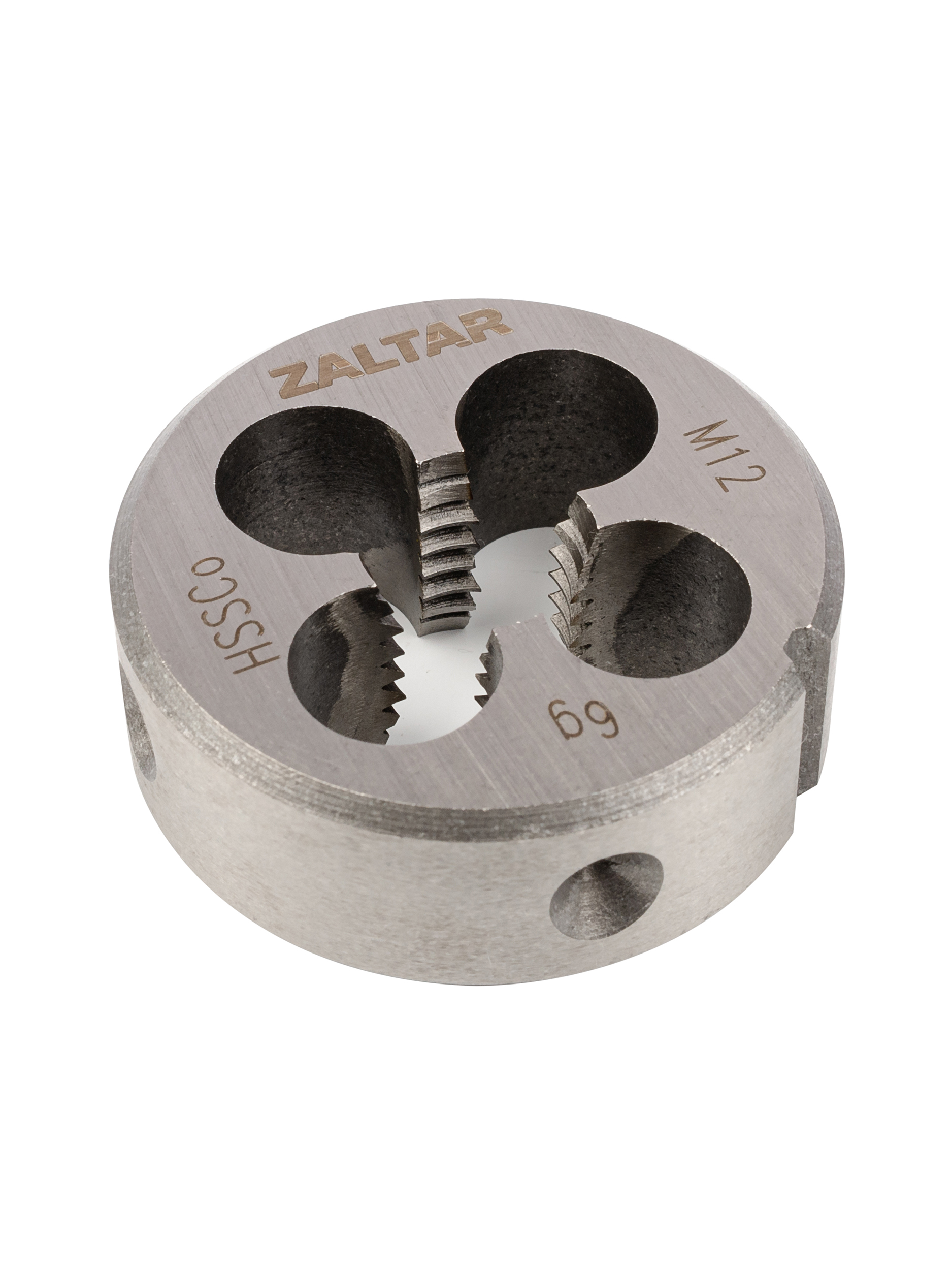 Плашка круглая резьбонарезная HSS-E, DIN 223 B (DIN EN 22568), M12 x 1.75, 38 x 14 (ZA-03807)