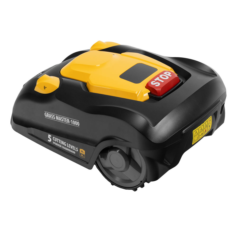 Робот-газонокосилка 1000м? 3Ач 28V LCD дисплей Wi-Fi Grass Master 1000 Denzel 58955