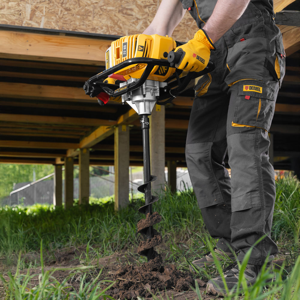 Шнек для грунта ER-80, диаметр 80 мм, длина 800 мм,соединение 20 мм, съемный нож Denzel (56005)