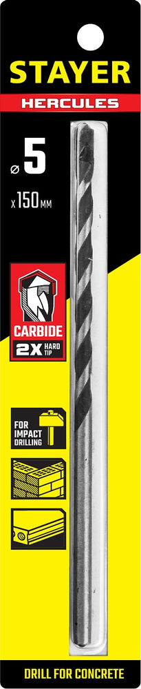 Сверло по бетону Hercules, 5 x 150 мм STAYER Professional 2915-150-05_z01