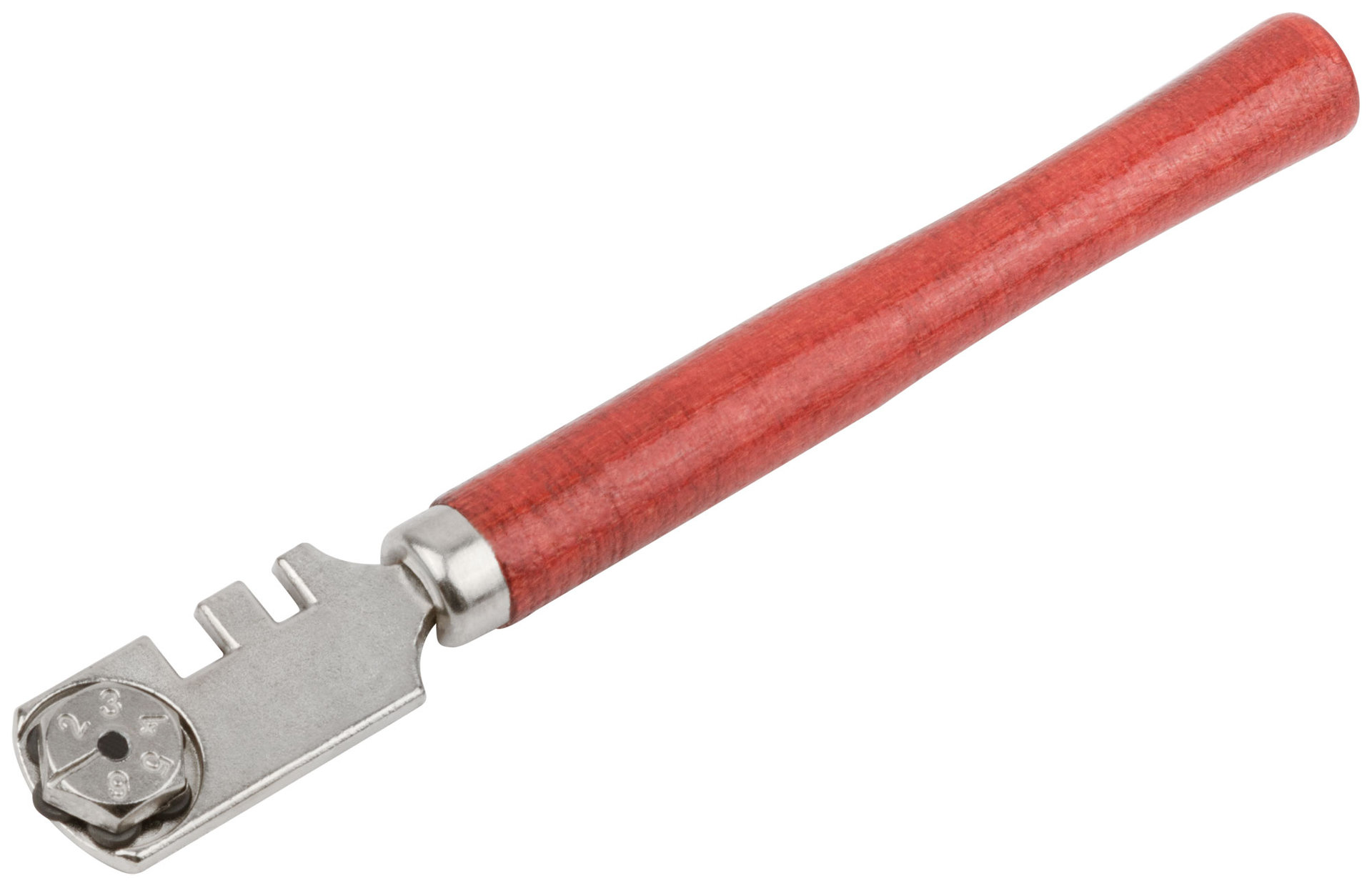 Стеклорез роликовый, 6 роликов, деревянная ручка (16917)