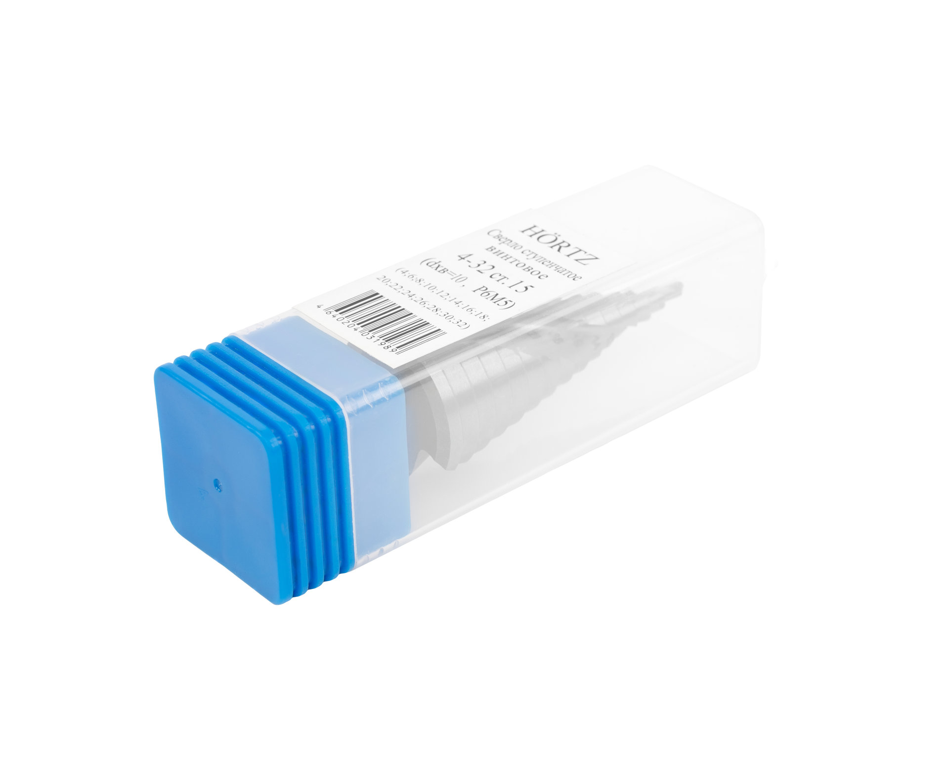 Сверло ступенчатое винтовое 4-32 ст.15 (dхв=10 Р6М5) (4;6;8;10;12;14;16;18;20;22;24;26;28;30;32) HORTZ