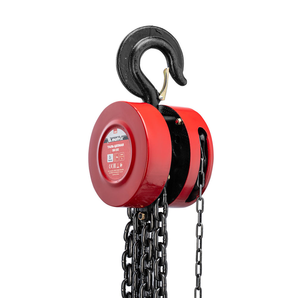 Таль цепная, 5 т, H подъема 3 м, расстояние между крюками 600 мм Matrix (519425)