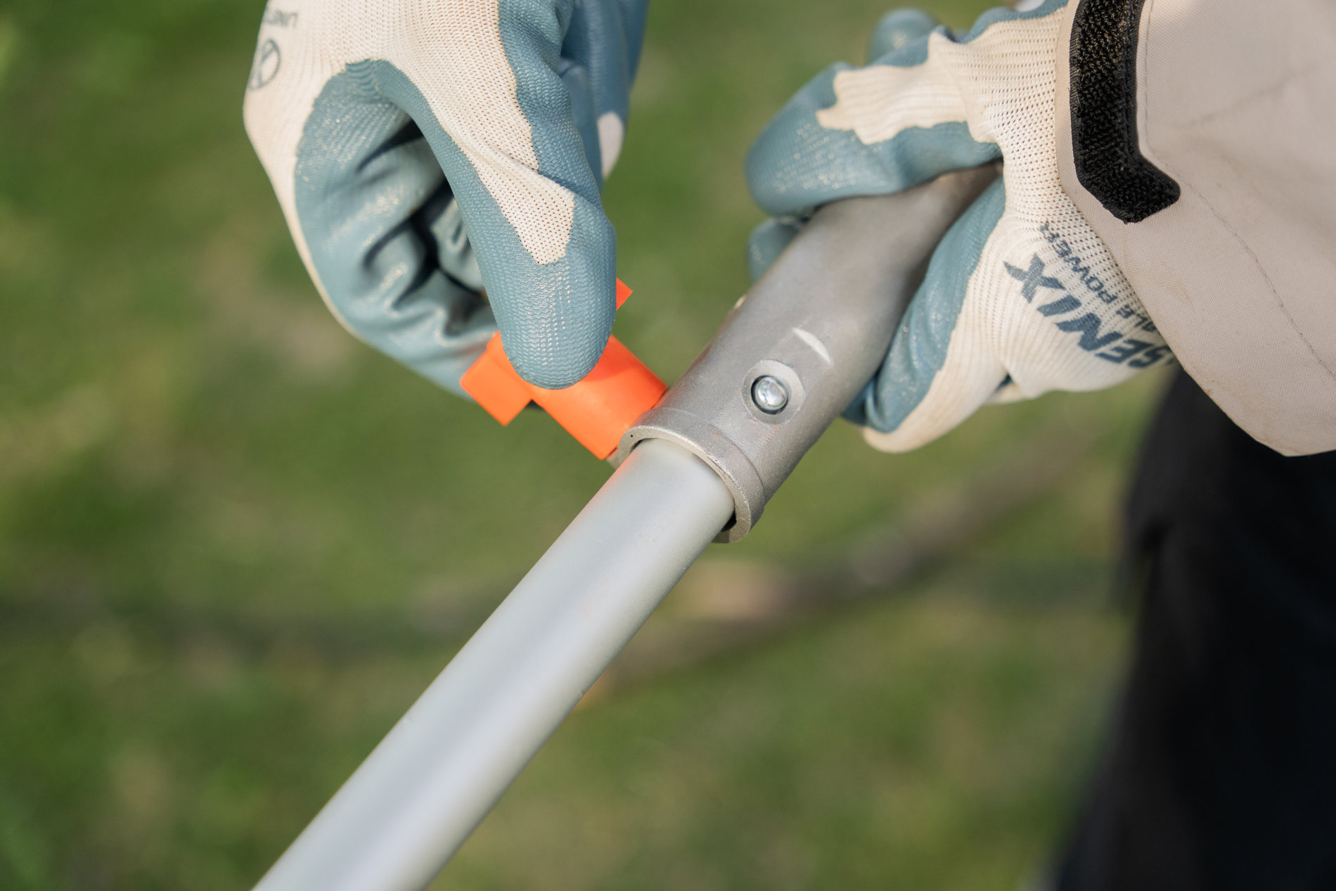 Триммер сетевой, 1200 Вт, 34 см (леска), 23 см (нож), велосипедная рукоятка